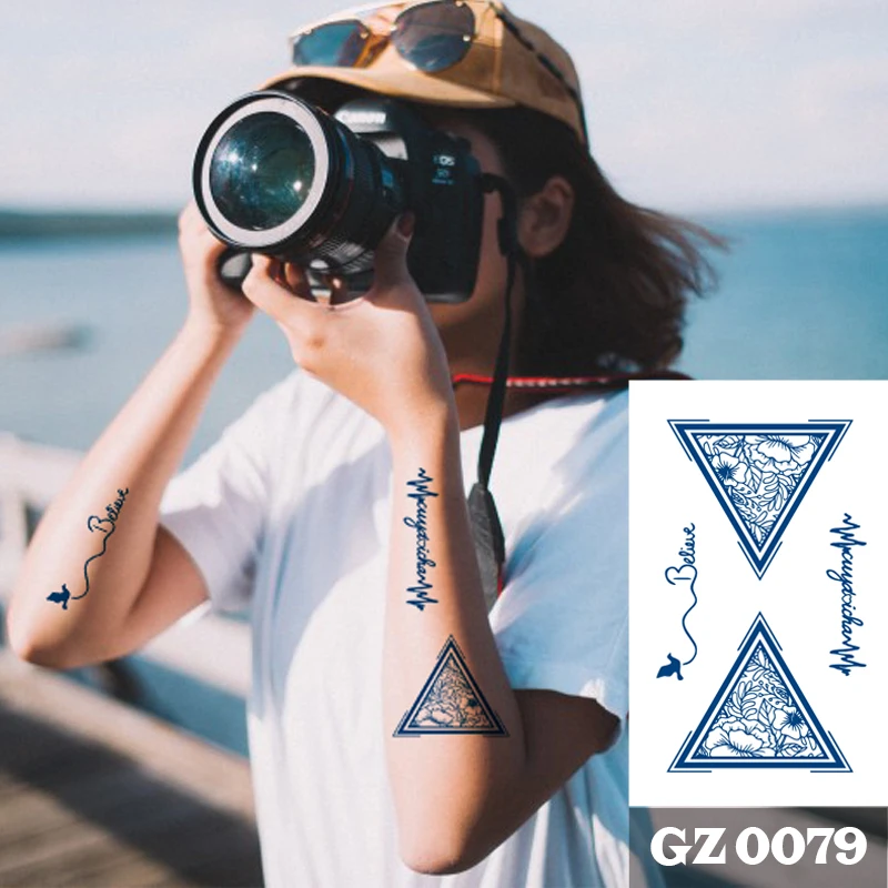 100% Plant-Based Juice Tattoos Body Art Waterproof Temporary Tattoo Sticker For Men Women