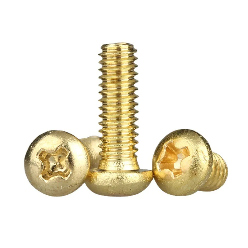 M2 ~ M8 Cross Round Head Copper Screw KA Brass Pan Machine Wire Pure Products Hardware Fittings