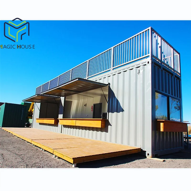 Cafe container mobile container bar 20ft 40ft modern design for kiosk/shop