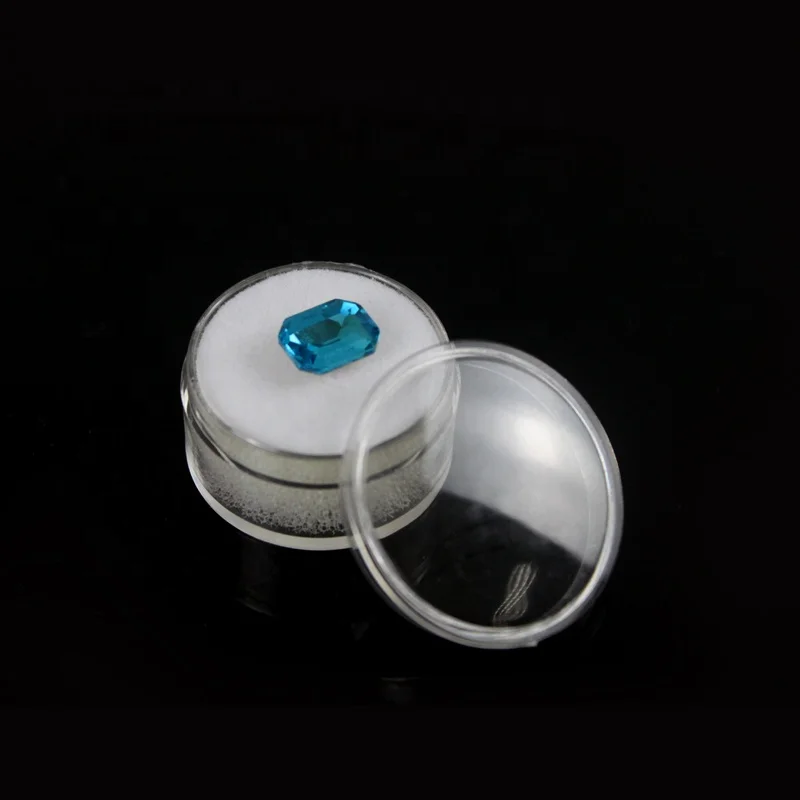 Hot-sale circular small plastic box for gemstone boxes diamond display jewelry case jewellery storage box