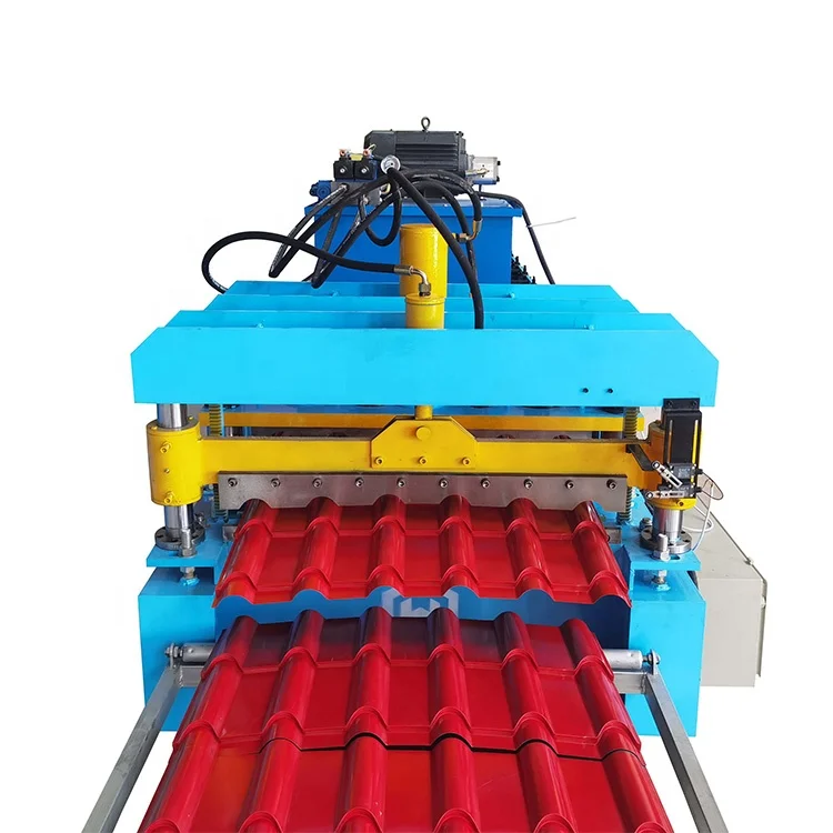 Galvanized Color Steel Roofing Iron Step Panel Automatic Roll Forming Machine Euro Tile Making Machine For Sale
