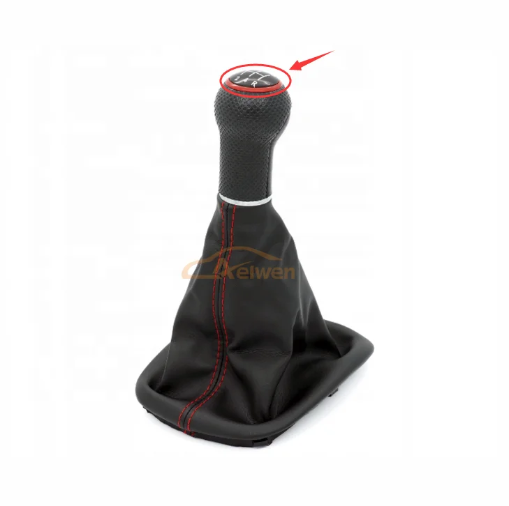 Aelwen 5 Speed Red Cap Gear Shift Knob Fit For PASSAT 3B 1996-2005 Part No. 3B0711113J  3B0711113J5