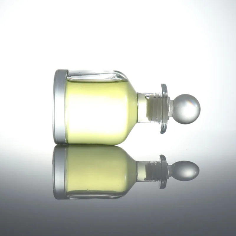 
Home fragrance 250ml Clear Aroma Reed Diffuser Round Glass Bottle 