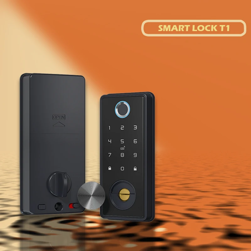 Single Latch Automatic Smart Door Lock With Ttlock Remote Code Fingerprint Door Lock