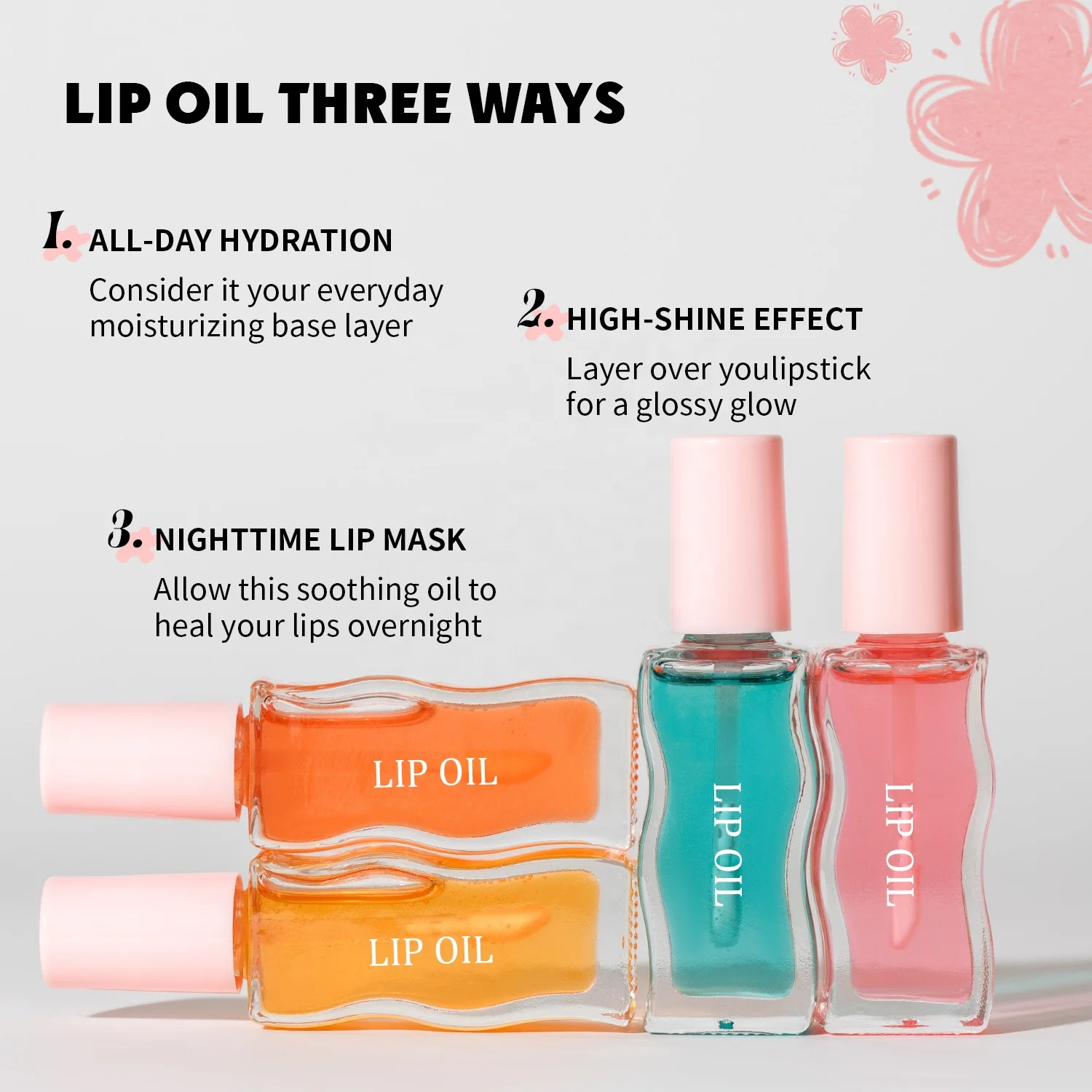 OEM&ODM Moisturizing Lip Stain Customize Hydrating Tinted Lip Balm Plump Gloss Vegan Fruit Private Label Lip Oil