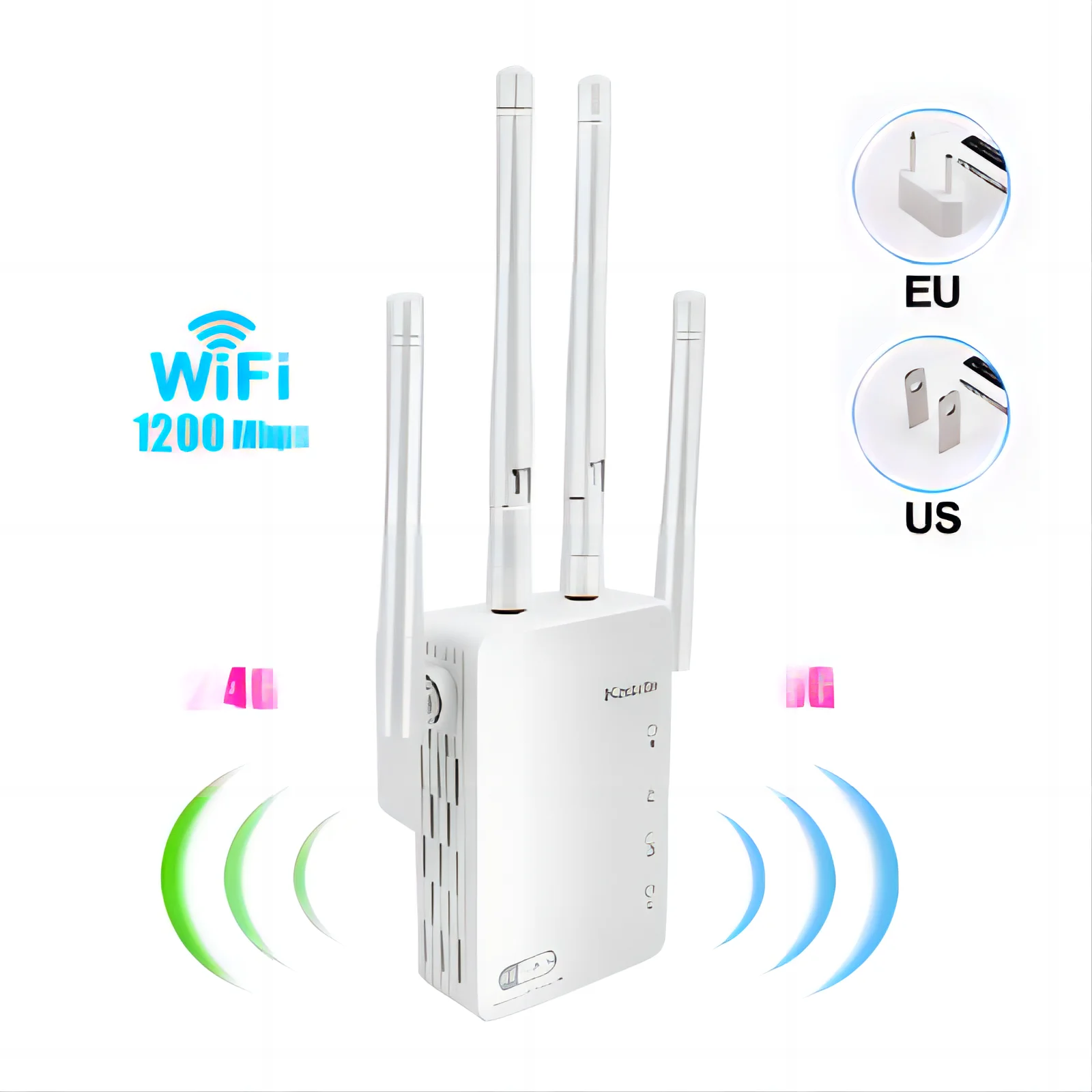 1200Mbps WiFi Repeater Dual band Wifi Signal Extender Booster 4 antennas Wifi AC1200 Wireless Range Extender
