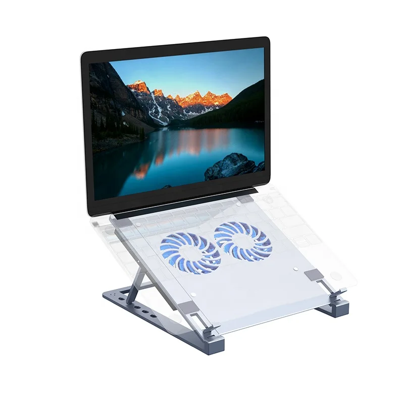 Laptop fan stand folding adjustable portable tablet stand with fan notebook cooler Holder