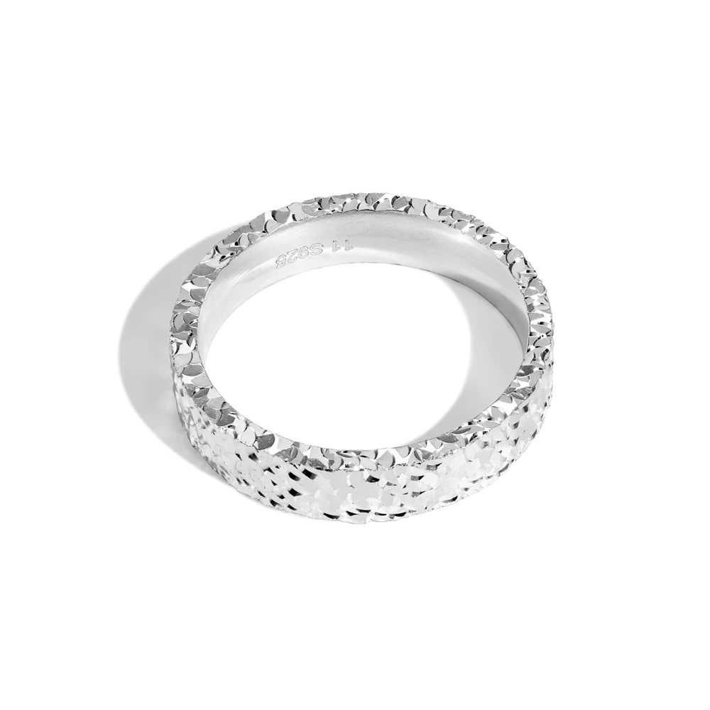 Dylam Exclusive Fine Fashion Fine Jewelry 925 Sterling Silver Rhodium Plated Shiny Sparkle Women Jewellery Rings for Daily Life