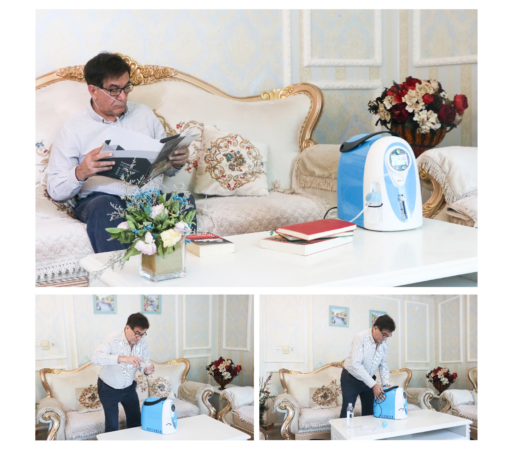 Lightweight simply home care portable oxygen concentrator 3l