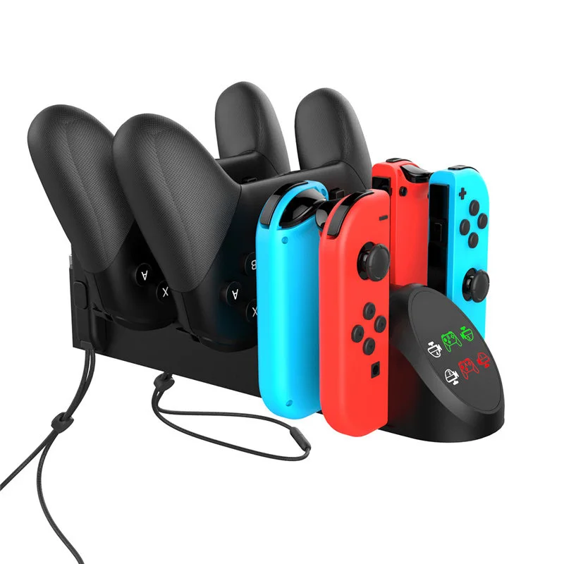 2020 New 6 in 1 Charging Station Recharge Stand For Nintendo Switch Joy-Con Pro Controller