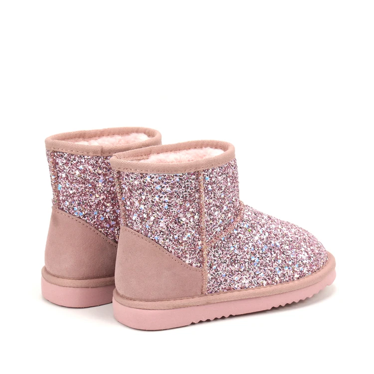 Hot New Products Winter Indoor Outdoor Bling Bling Glitter Warm Kids Snow Boots for Kids Children