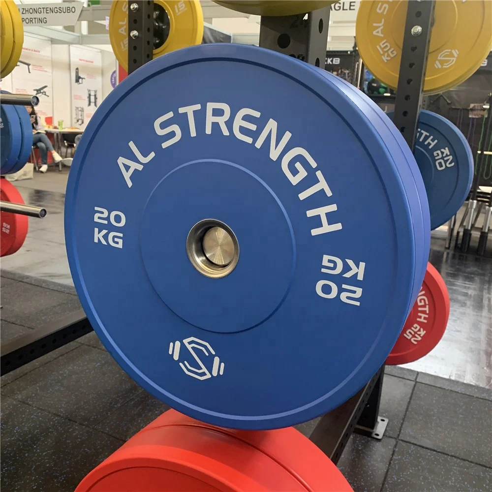 Rubber Solid Barbell Weights Flexible Discs Color Training Bumper Discs