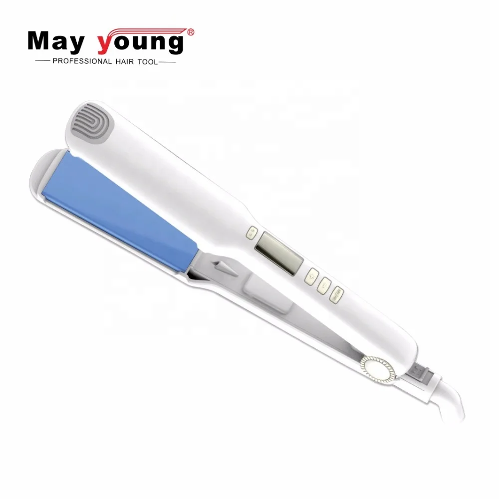 Выпрямитель для волос M527A по Цельсию, по Фаренгейту, со сменными плавающими пластинами, ионный утюжок, бесплатные запасные части, электрический ЖК CN;GUA