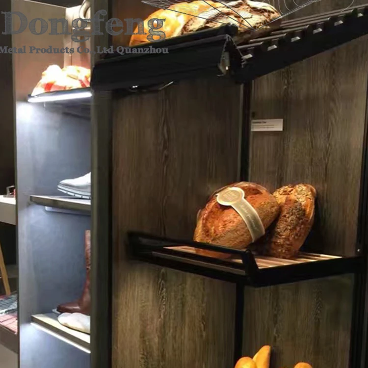 
Different size showcase rack bread display cabinet 