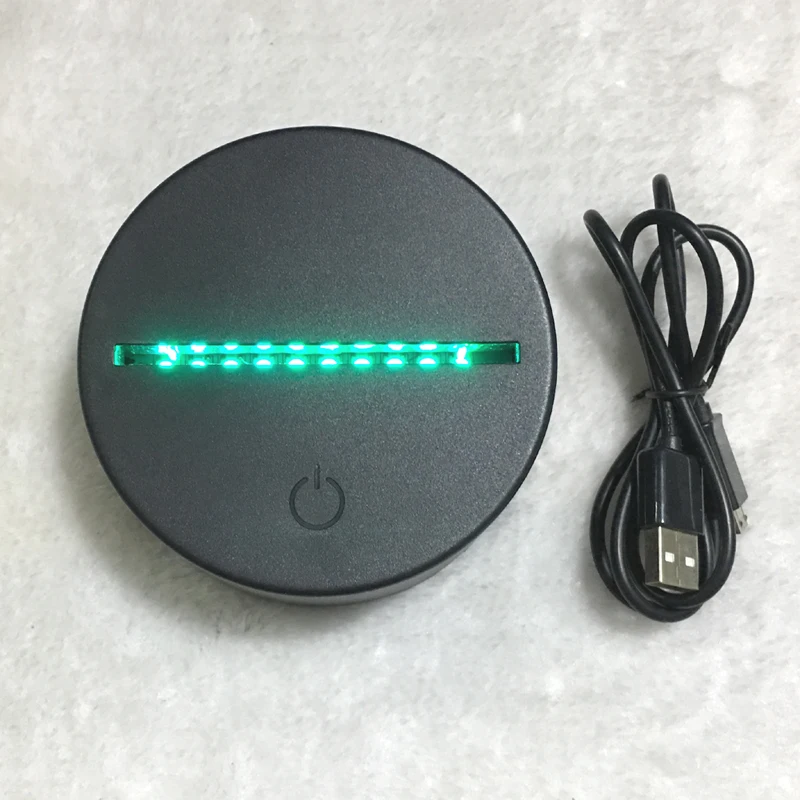 
2020 USB Cable Touch 3d LED Light Holder Lamp Base For 3d LED Night Light Colorful Light Bases Table Decor Holder for deco 