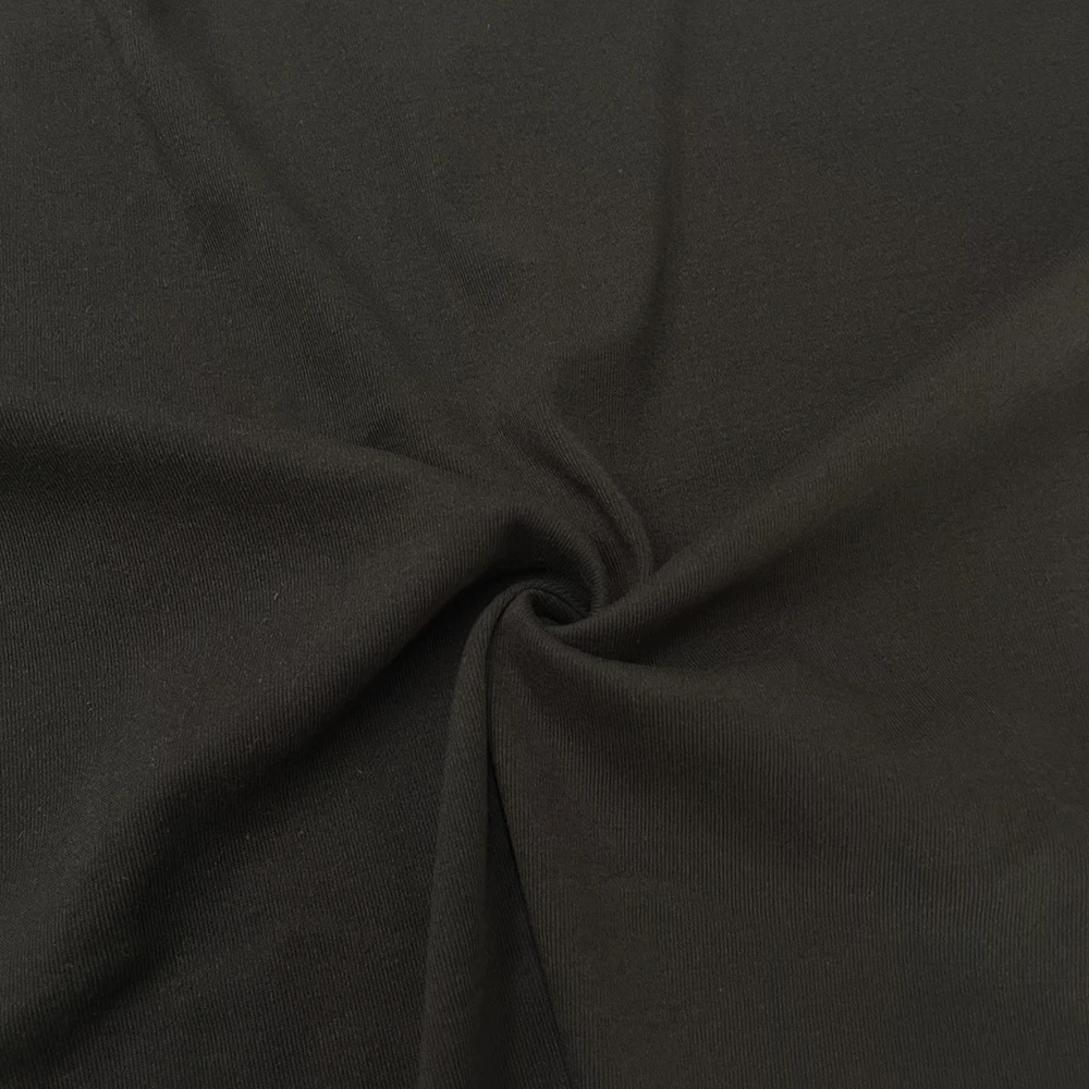 200GSM Fashion Clothing Textile Supplier Wholesales BCI Cotton Fabric Recycled Polyester Fabric 1*1 Rib Knit Fabric for Garment