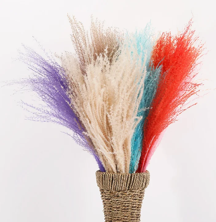 Декоративный цветок для спальни кафе сушеная пампасная трава розовая натуральная Декор нефрагмиты маленькая