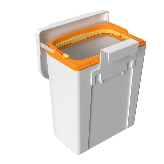 9L trash can kitchen hanging waste binTrash Bags Automatic Closing garbage bin With compression ring