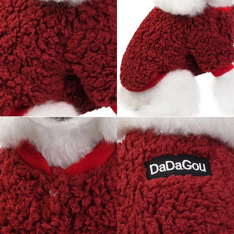 Warm Pet Clothes Cat Dog Warm Autumn Winter Jacket for Chihuahua Bulldogs Thick Wool Costume Puppy Small Dogs Clothing Velvet