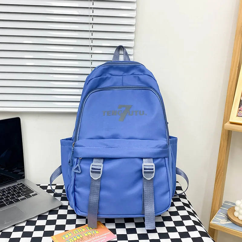 Cross-Border Large Capacity Junior High School Student Backpack Simple Leisure Design Hundred Traveling Computer Students