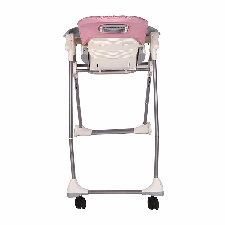
High quality fashion design foldable Luxury Aluminum Baby Toddler Feeding High Chair highchair with tray 