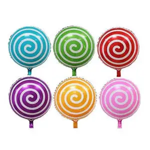 18' Sweet Candy Lollipop Swirls Peppermint helium Balloons Candy land Party Wedding Party Decor prop Foil Balloon