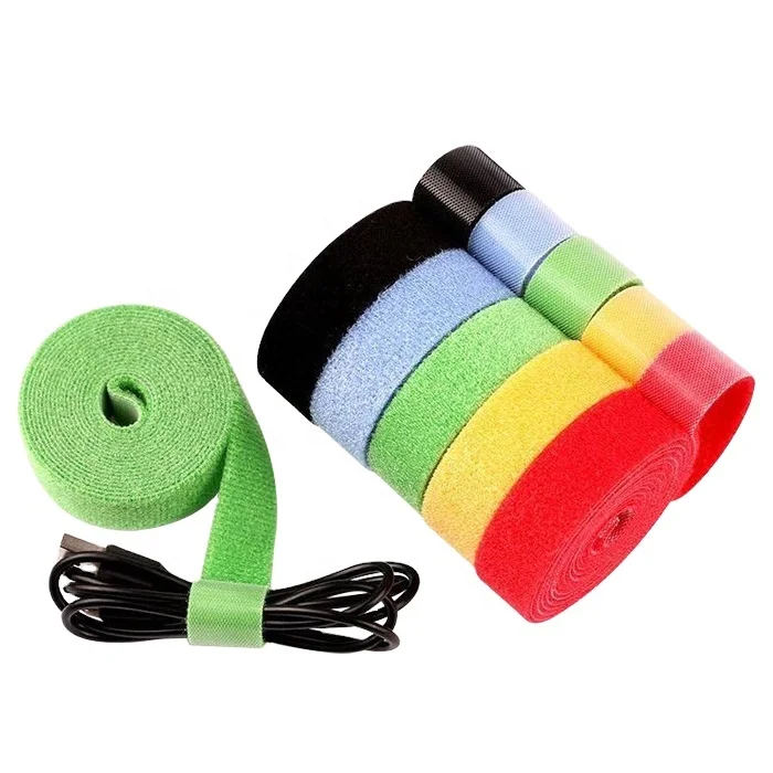 JIEHUAN Reusable Cable Ties & Hook-and-loop Cord Wraps Tape Set for Organization White Black Garment Shoes Bags Accessories