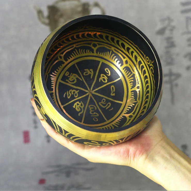 Crystal Quartz Singing Bowl Indian Supplier Tibean Sing Bowl Brass Crystal Sacral Copper Singing Bowl