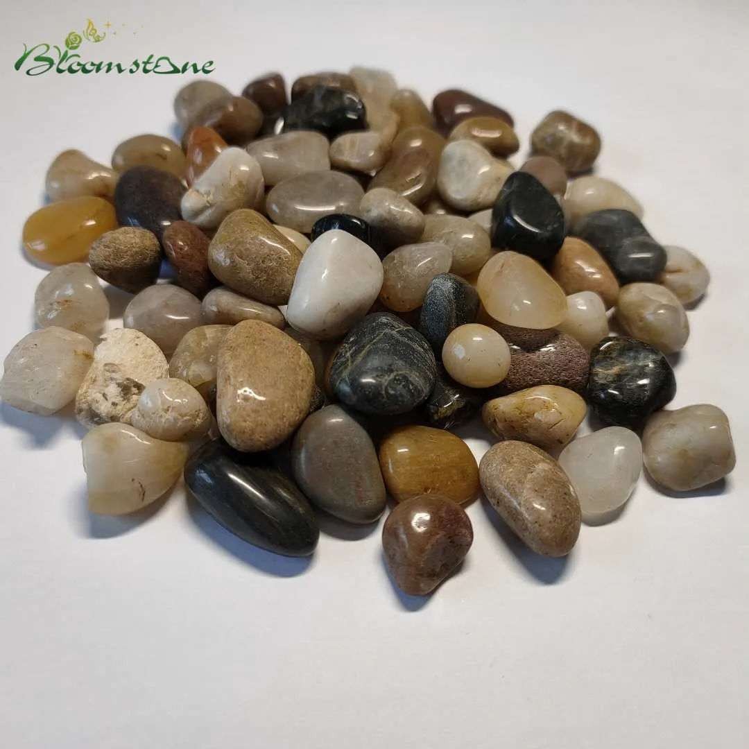 Landscaping stone rocks Mixed color Natural polished river stone for garden decoration