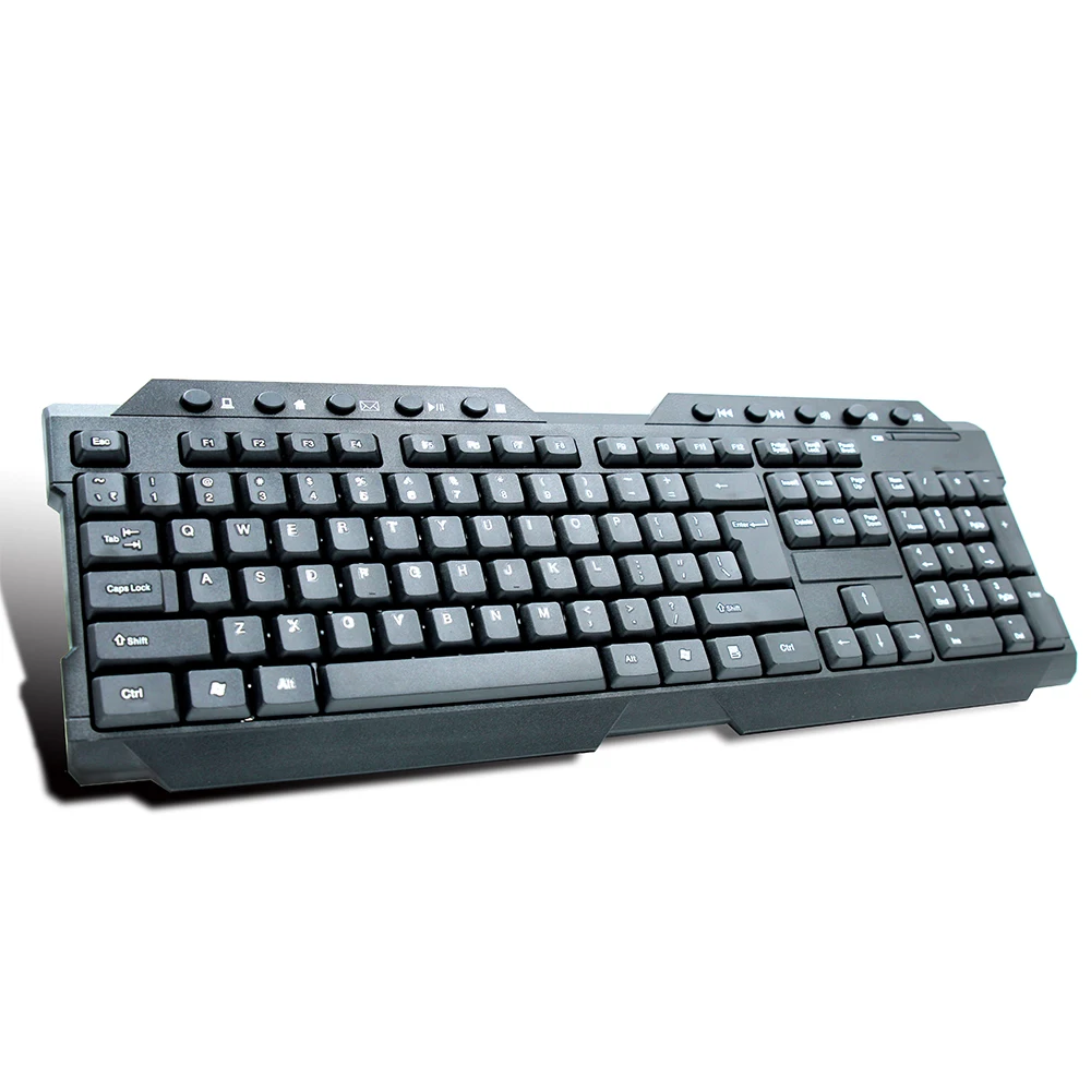 Factory Direct 104 keys OEM 2.4G Wireless Computer Keyboard Easy to Use USB Receiver 10 Multimedia keys keyboard