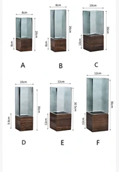 Wholesale Table Glass Vase Wooden Stander for Home Wedding Decoration Crystal Vase