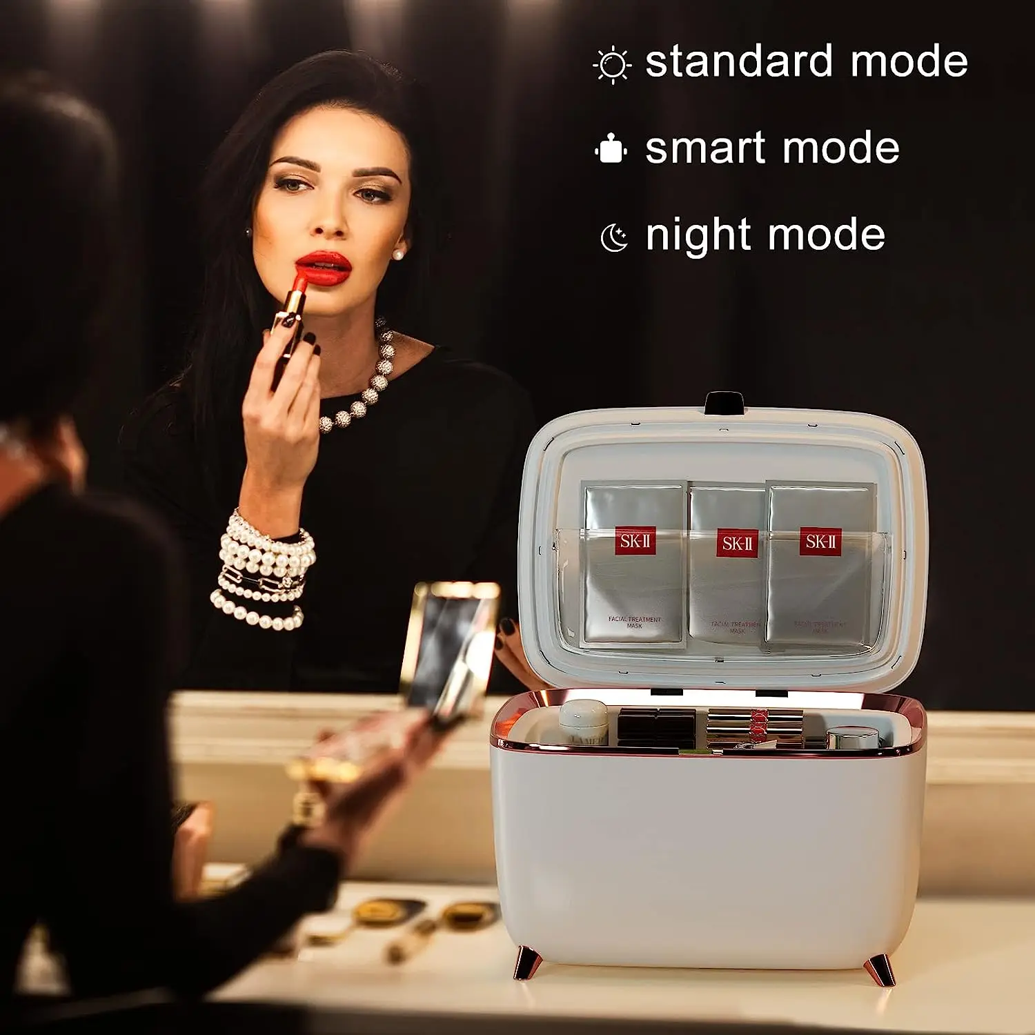 Portable Mini Fridge 9 Liter Beauty Makeup Skincare Fridge Cosmetics Refrigerator
