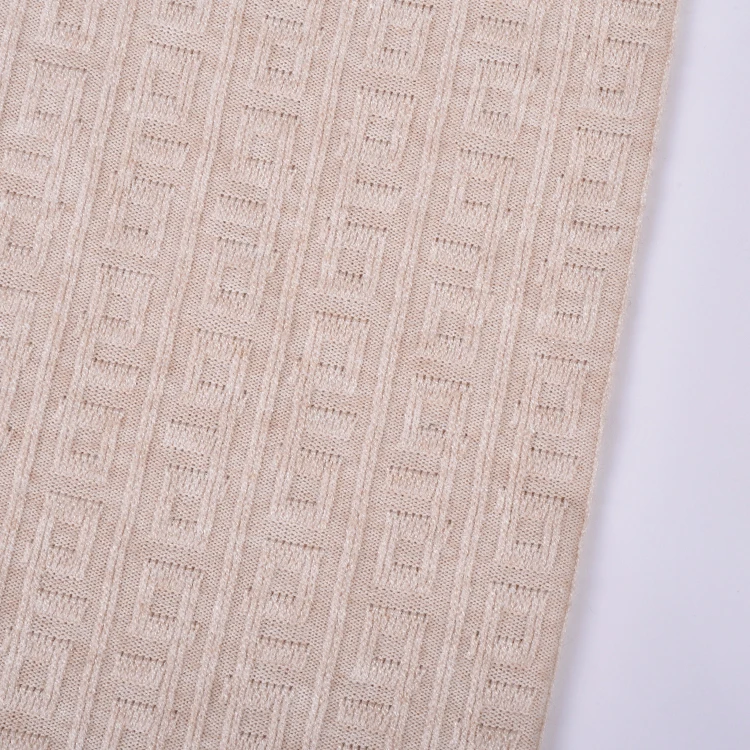 High Quality 280gsm Stripe Soft Knitted 48%rayon 29%Polyester 19%nylon 4%spandex jacquard fabric for clothing