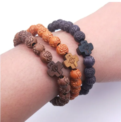 Saint Cross Wax Cord Bracelets for Women Men Evil Protection Medal Rosary Bracelet Jesus Catholic Gifts Religious Jewelry.png