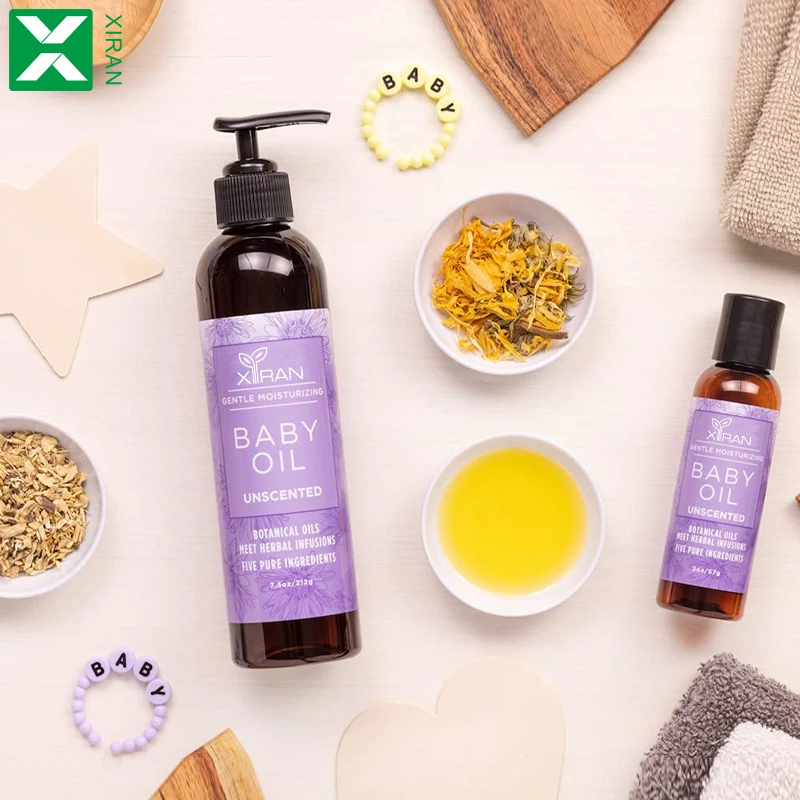 Собственная Марка органическое травяное детское масло для тела, уход за кожей, неароматизированное Детское Массажное Масло