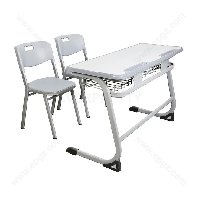 Современное двойное сиденье для учебы, школьный класс, стол с фиксированной высотой и стул для студентов