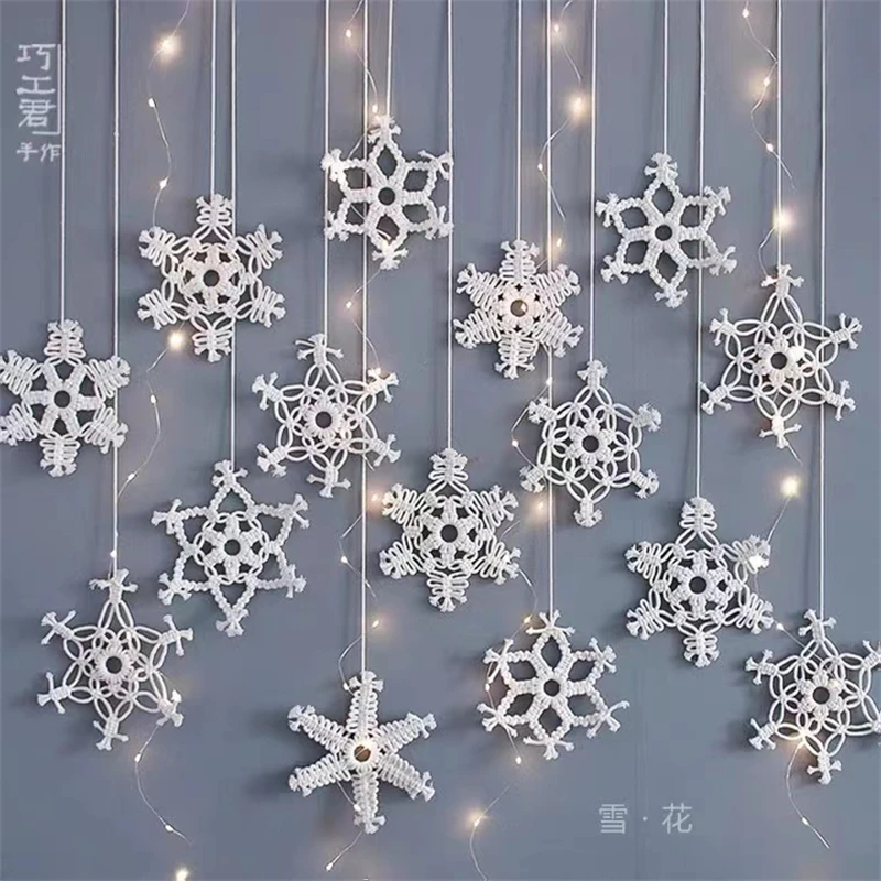 Wholesale DIY Macrame Christmas Macrame Kit for Beginners Christmas Tree Hanging Ornaments for Holiday Wall Hanging