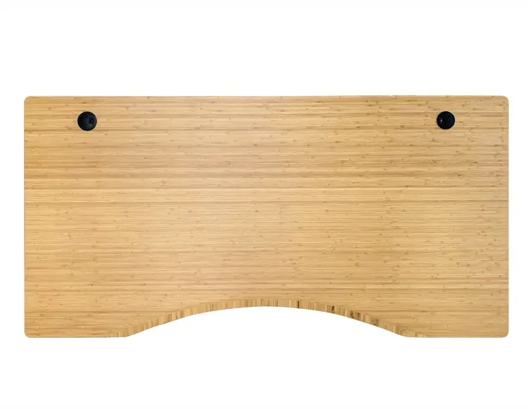 Real wood curved shape straight custom size solid bamboo desktop