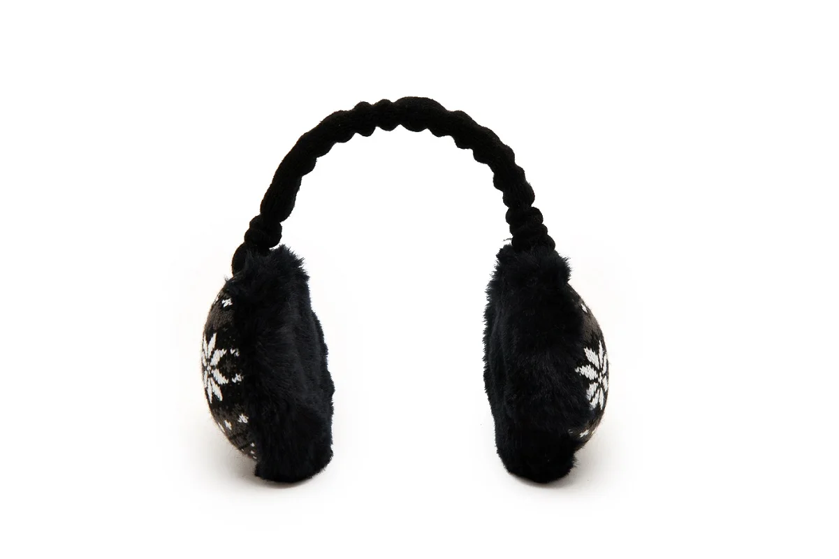 Cute Winter Snowflake Design Warm Soft Light Up Safety Earmuff Headband For Women