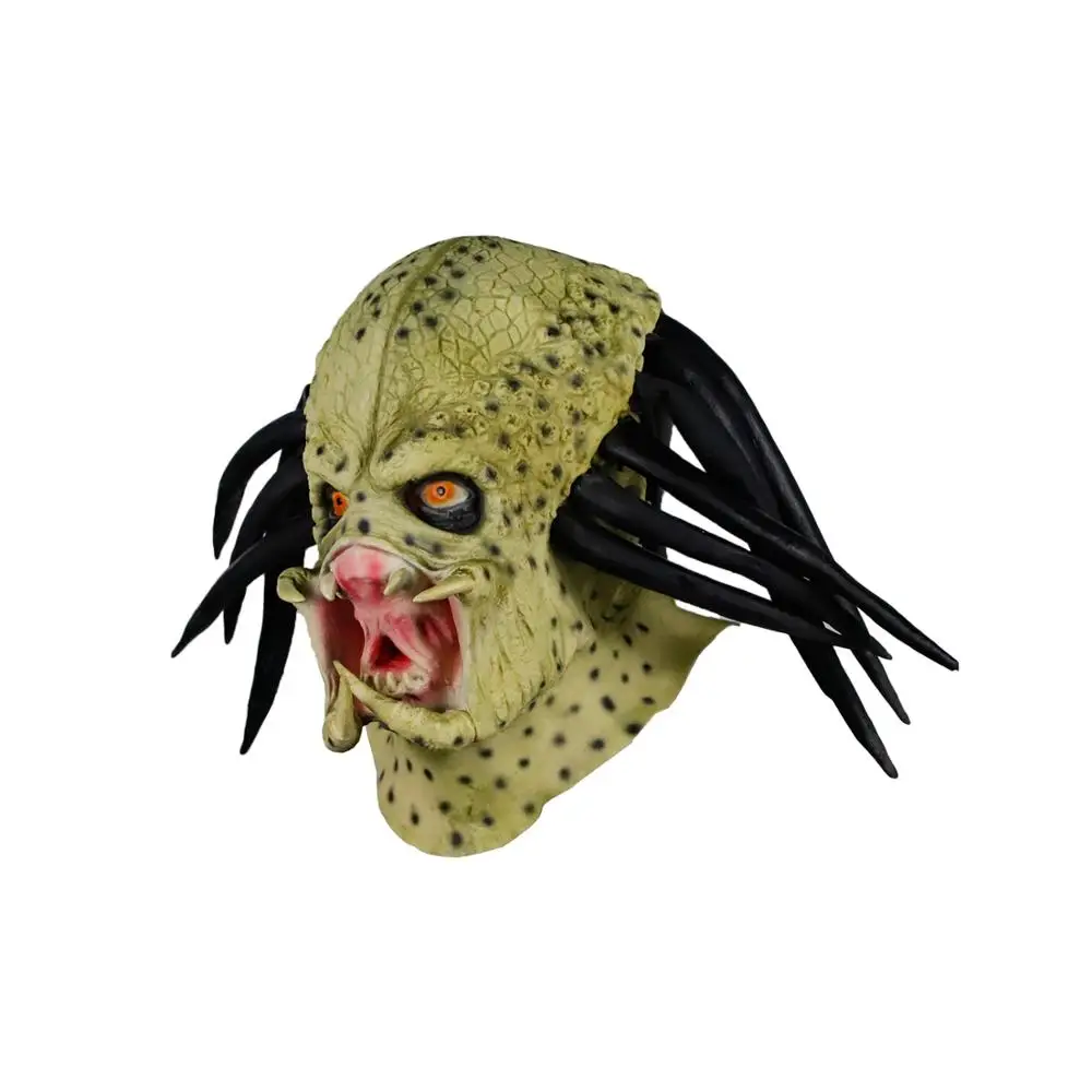 
Molezu Horror Predator Cosplay Head Mask Alien Martian Scary Latex Monster Pary Mask for Halloween Occasions 
