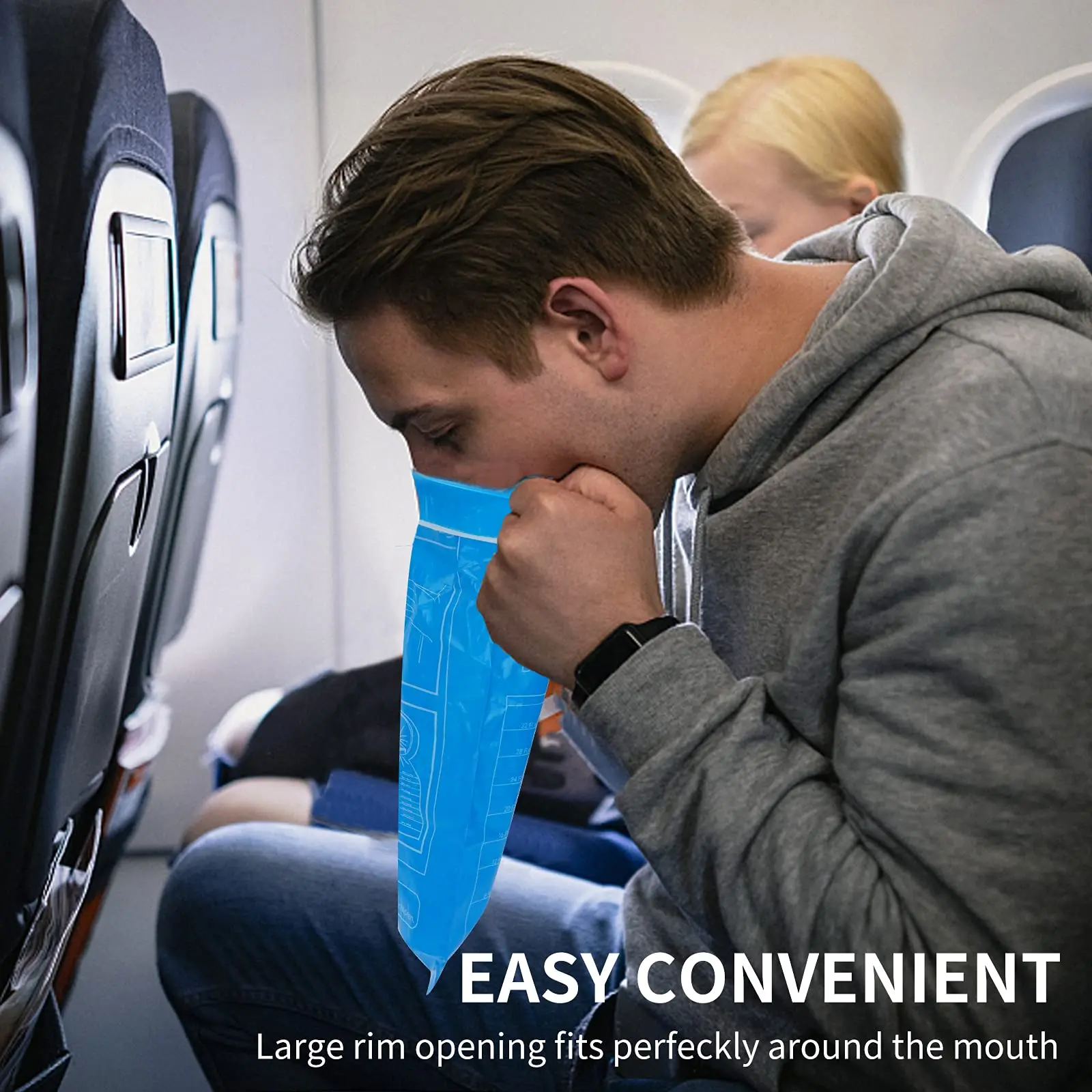 1000ml High Density Puke Bags Medical Vomit Bag Disposable Custom Emesis Bags For Sickness Pregnant Women Car Motion Travel