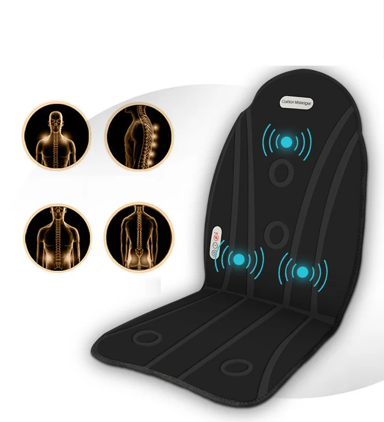 
Hot Selling Portable Full Body Vibration Massage Mat Car Seat Massage Cushion with Heating Use for Car Home Office 