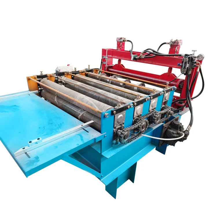 Metal sheet slitting leveling and cutting and shearing production line for roll forming machine