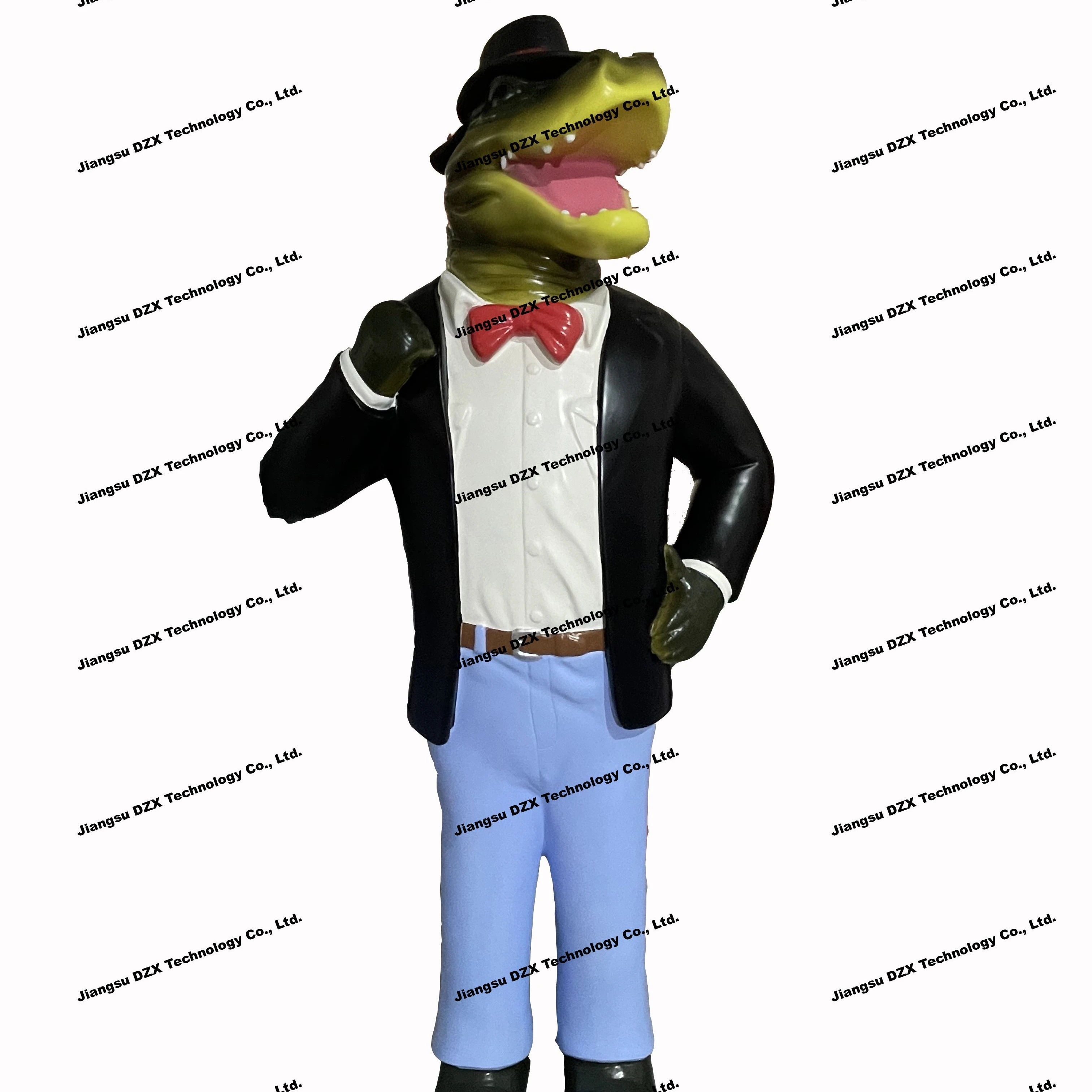 Manufacture Crocodile Sculpture Life Size Hippo Statue Crocodile Animal Fiberglass Sculpture