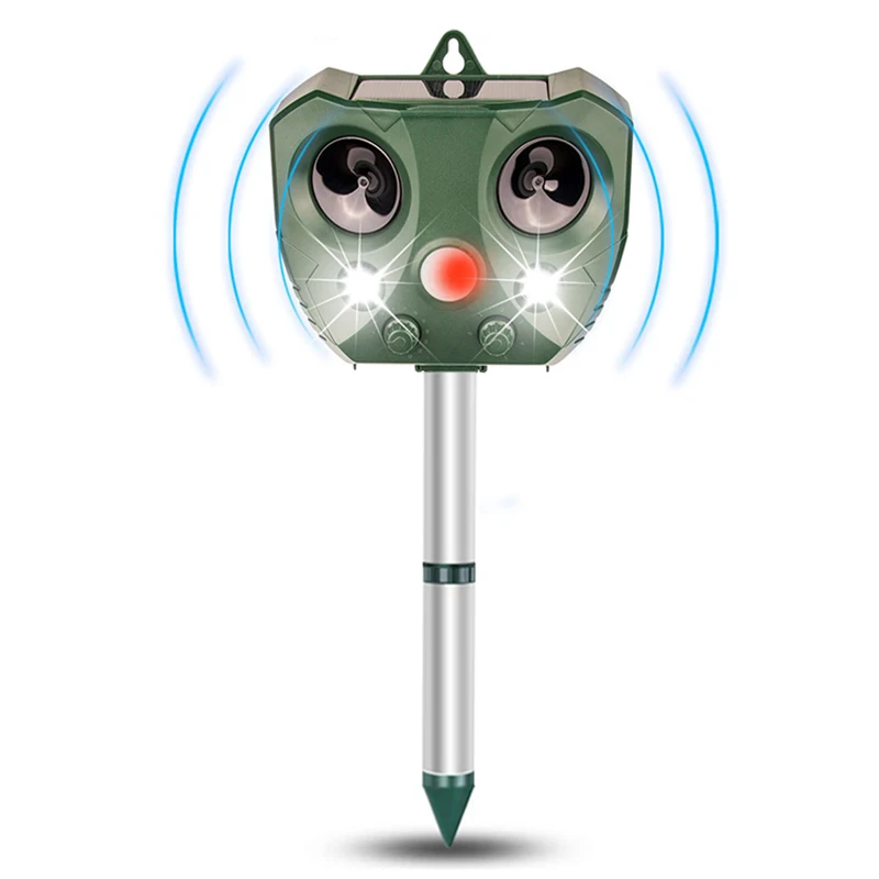 
Solar Ultrasonic Animal Chaser Repellent Cat Dog Fox Monkey Snake Deterrent Pest Control Animal Repeller Best Price Outdoor 5.1V 