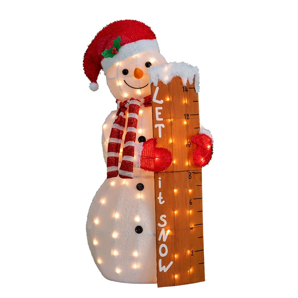 Amazon hot sale 39IN 70L fabric snowman with ruler for Christmas
