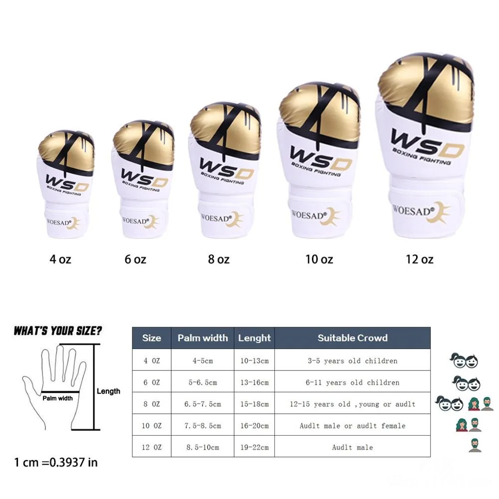 WOSWEIR Kick Boxing Gloves Men Women PU Karate Muay Thai Guantes De Boxeo Free Fighting Pads MMA Sanda Adults Kids Training