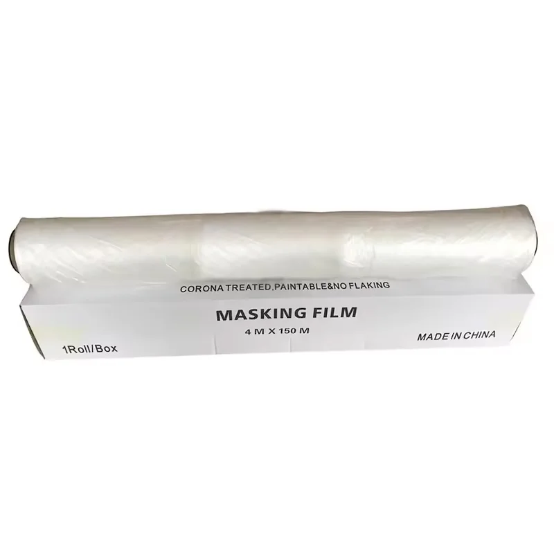 Wholesale Price Customer Logo Home Protective Film HDPE Auto Painting Over Spray Masking Film For Car