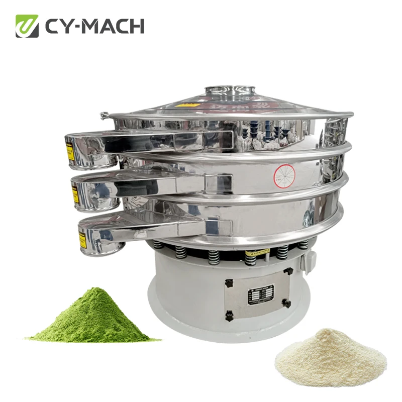 Stainless Steel Flour Vibrating Sieve Machine Corn Starch Vibration Shaker Round Vibrating Screen Separator