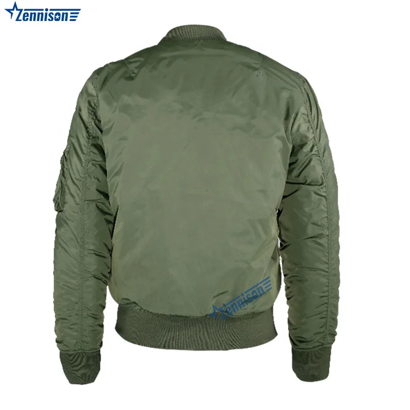 Aviator Pilot Air Men Flight Jacket Green Tactical MA-1 Bomber Jacket